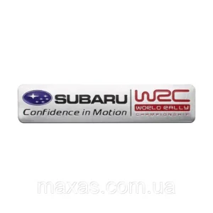 Subaru WRC Confidence in motion emblem.