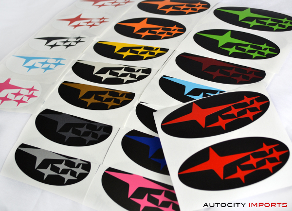 Subaru Emblem Overlay Sticker.