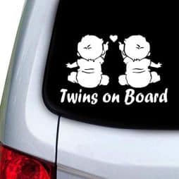 Twins On Board Car Sticker