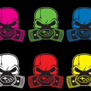 Subaru Piston Gas Mask Sticker