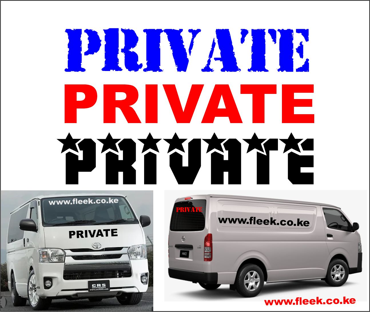 Private Sign Sticker (2pcs)